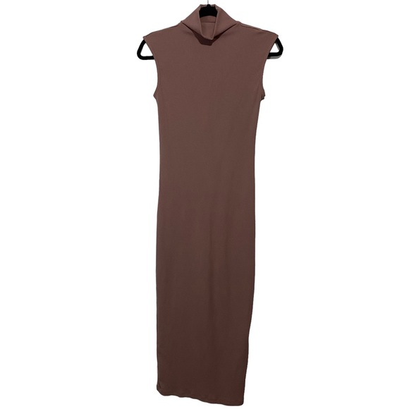 House of Harlow Ribbed Mock Neck Midi Modal Dress-S - Picture 2 of 9